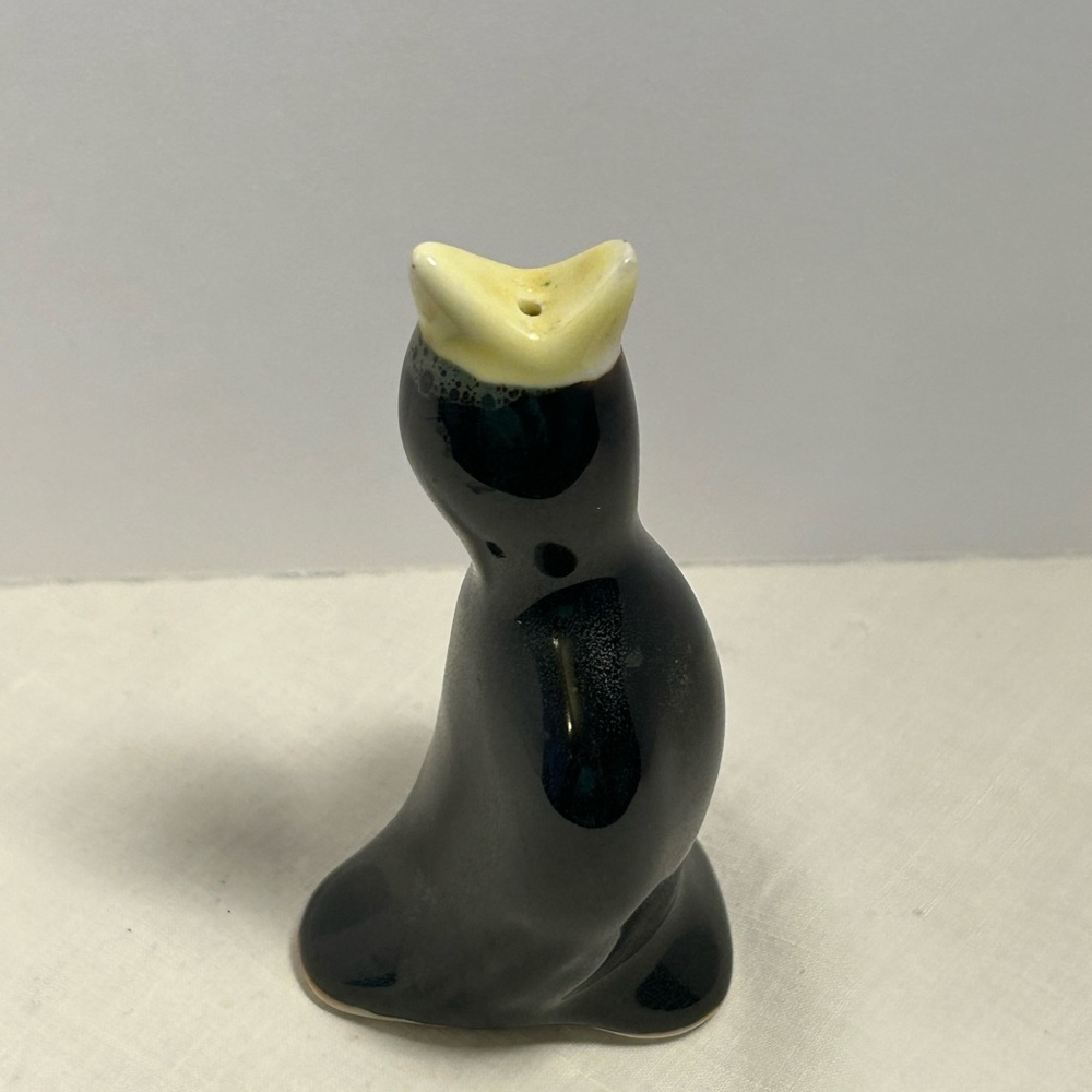 Vintage Venting Pie Bird Black with Yellow Beak MCM - Picture 5 of 7